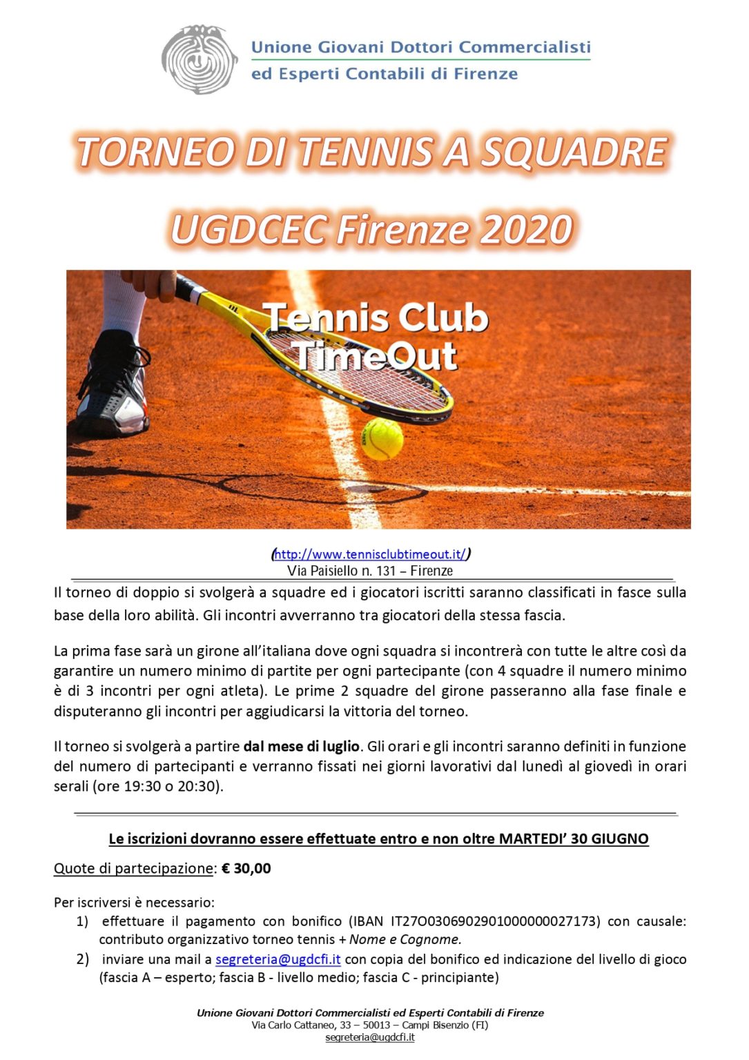 Torneo di Tennis Unione Giovani Dottori Commercialisti Torneo di Tennis Unione Giovani Dottori Commercialisti